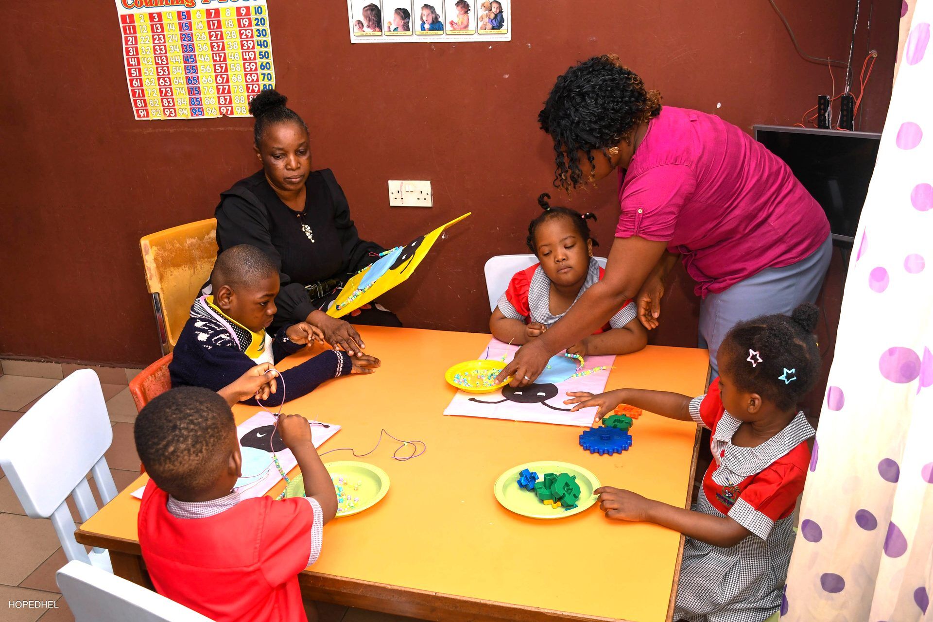 Students in a comfortable learning pod