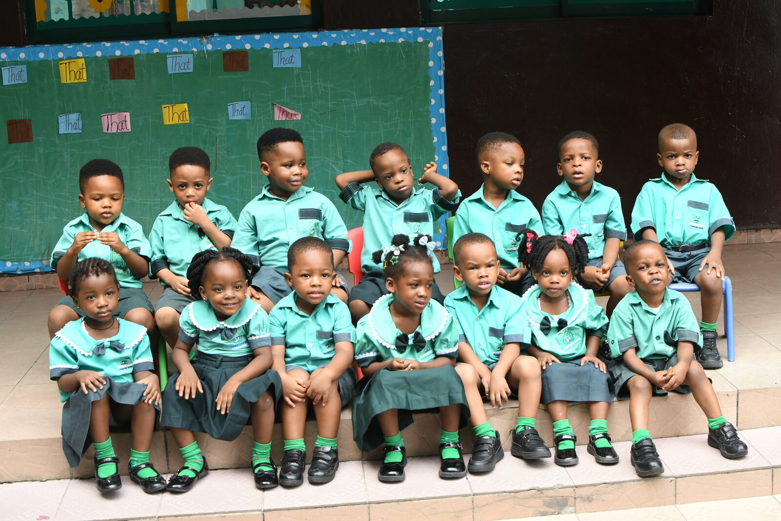 Pupils gathered together at school